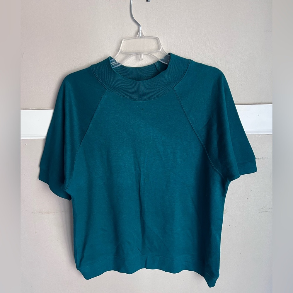 Cathy Daniels Teal Short Sleeve Top Size L